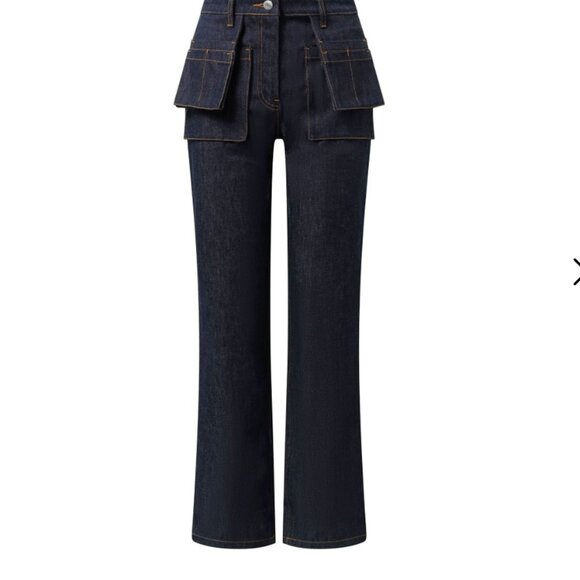 Helmut Lang Utility Straight-Leg Jeans – Raw Indigo – Size 25 – NWT - Picture 1 of 15